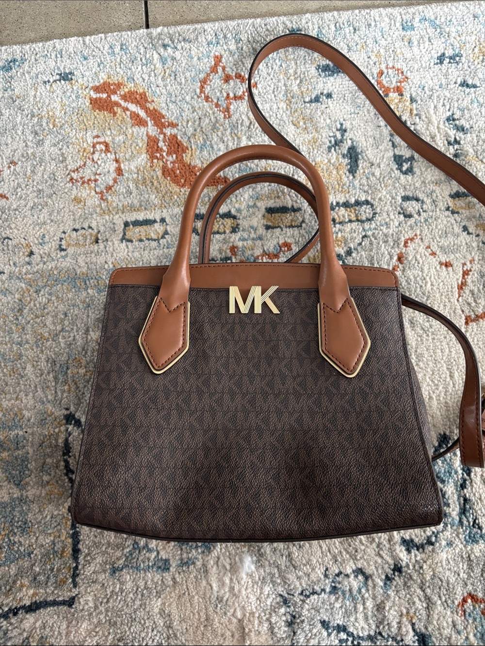 Michael Kors Hope Medium Satchel/Messenger in Brown/Acorn